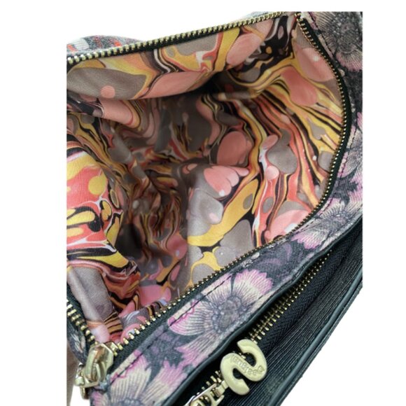 DESIGUAL Floral Pink Purple Black Faux Leather Crossbody Bag - Picture 11 of 15